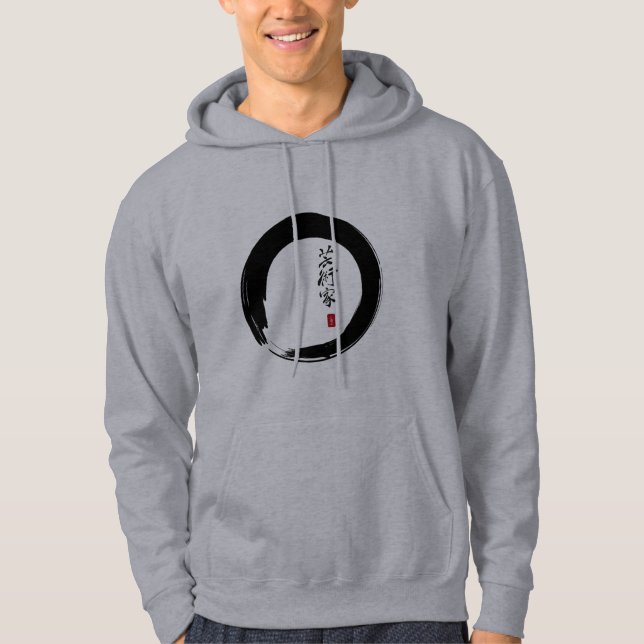 Enso with Japanese for "Artist" Hoodie (Front)