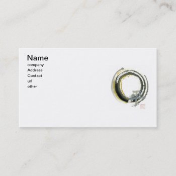 Enso With Pax  Kanji For Peace Business Card by Zen_Ink at Zazzle