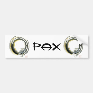 Enso with PAX, Sumi-e Bumper Sticker