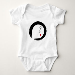 Enso with "With Love" kanji text Baby Bodysuit