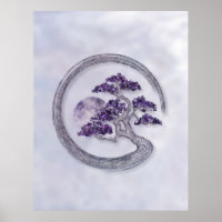 Enso Zen Circle Amethyst Bonsai Tree 