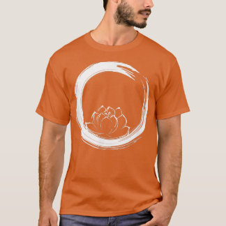 Enso Zen Circle and Lotus Flower  T-Shirt
