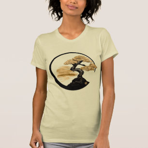 Enso Zen Circle Bonsai - Golden Sunrise T-Shirt