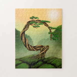Enso Zen Circle Bonsai Tree Jigsaw Puzzle
