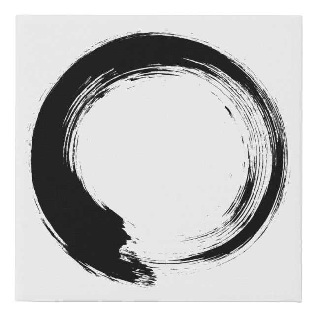 Enso Zen Circle Faux Canvas Print (Front)