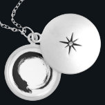 Enso Zen Circle Locket Necklace<br><div class="desc">Zen Spirit & Enso,  Zen Circles. Enso is a Japanese word meaning "circle" and a concept strongly associated with Zen. It symbolizes the Absolute,  enlightenment,  strength,  elegance,  the Universe,  and the void; it can also symbolize the Japanese aesthetic itself.</div>