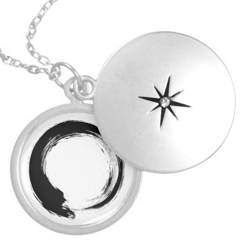 Enso Zen Circle Locket Necklace