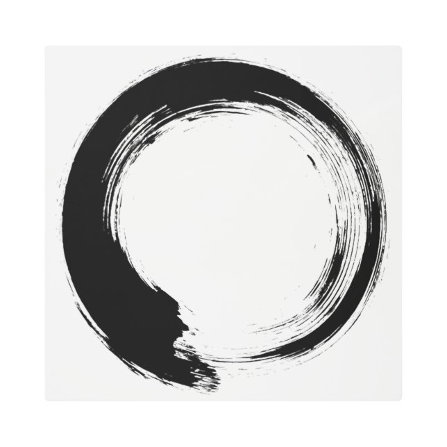 Enso Zen Circle Metal Print (Front)