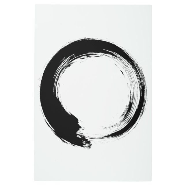 Enso Zen Circle Metal Print (Front)