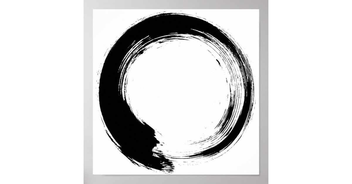 Enso Zen Circle Poster | Zazzle