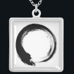 Enso Zen Circle Silver Plated Necklace<br><div class="desc">Zen Spirit & Enso,  Zen Circles. Enso is a Japanese word meaning "circle" and a concept strongly associated with Zen. It symbolizes the Absolute,  enlightenment,  strength,  elegance,  the Universe,  and the void; it can also symbolize the Japanese aesthetic itself.</div>