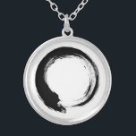 Enso Zen Circle Silver Plated Necklace<br><div class="desc">Zen Spirit & Enso,  Zen Circles. Enso is a Japanese word meaning "circle" and a concept strongly associated with Zen. It symbolizes the Absolute,  enlightenment,  strength,  elegance,  the Universe,  and the void; it can also symbolize the Japanese aesthetic itself.</div>