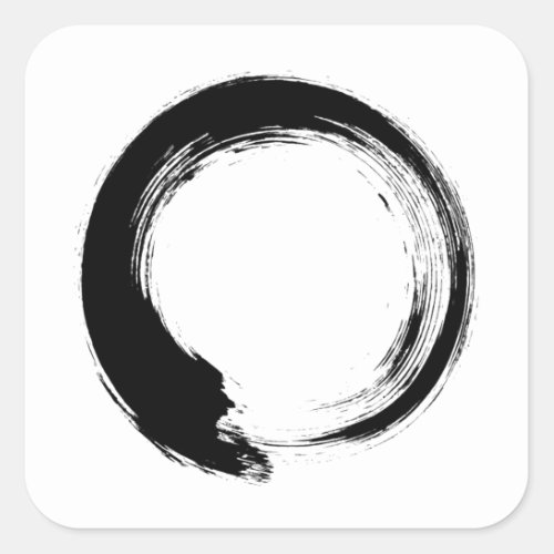 Enso Zen Circle Square Sticker