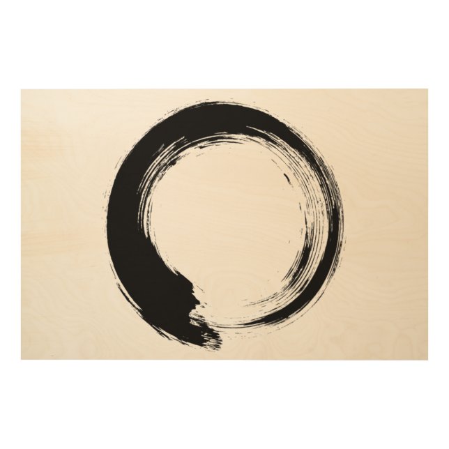 Enso Zen Circle Wood Wall Art (Front)