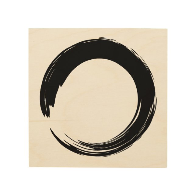  Enso Zen Circle Wood Wall Art (Front)