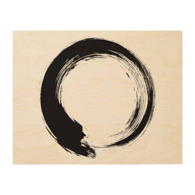 Enso Zen Circle Wood Wall Art (Front)