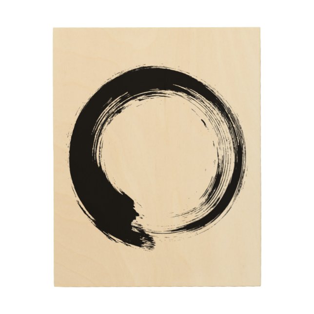 Enso Zen Circle Wood Wall Art (Front)