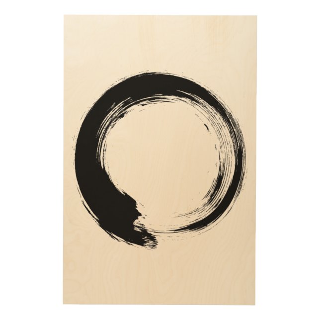 Enso Zen Circle Wood Wall Art (Front)