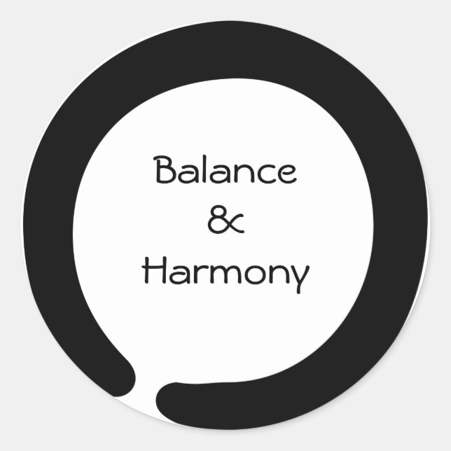 Enso Zen Symbol Classic Round Sticker (Front)