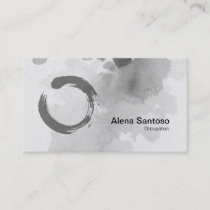 Enso Zen Watercolor Business Card