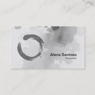 Enso Zen Watercolor Business Card
