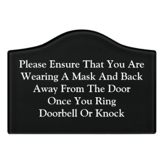 Ensure To Mask Up Door Sign