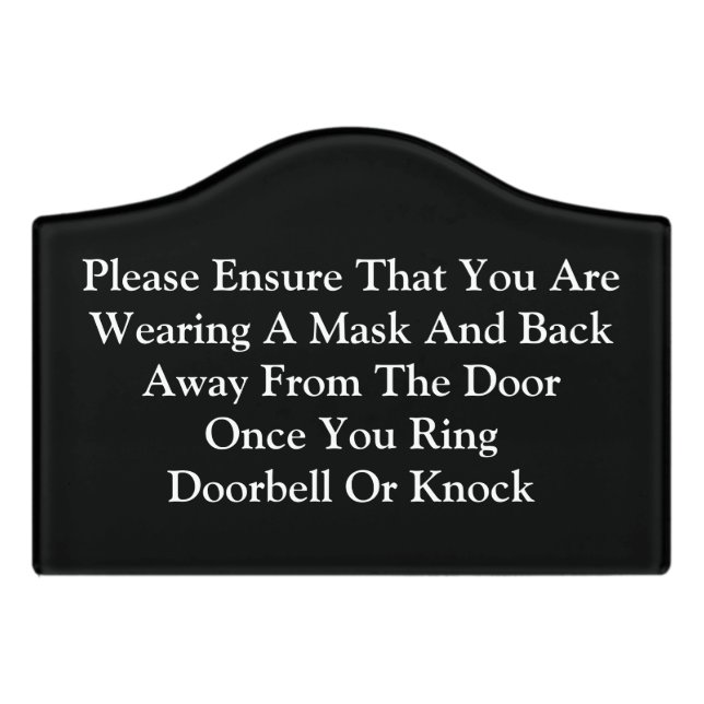 Ensure To Mask Up Door Sign (Small Crest Front)