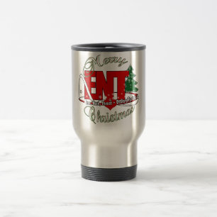 ENT CHRISTMAS Otolaryngologist EAR NOSE THROAT Travel Mug