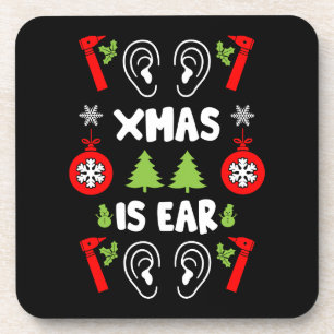ENT Doctor Christmas  Beverage Coaster