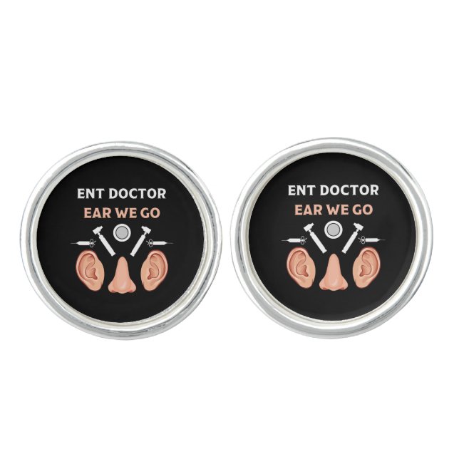 ENT Otolaryngology Otorhinolaryngologist    Cufflinks (Front)