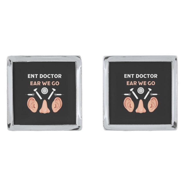 ENT Otolaryngology Otorhinolaryngologist    Cufflinks (Front)