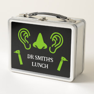 ENT Otolaryngology Otorhinolaryngologist Metal Lunch Box