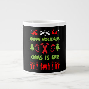 ENT Otolaryngology Otorhinolaryngologist  Xmas Giant Coffee Mug