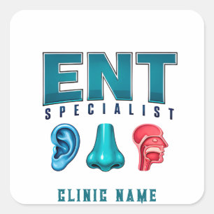 ENT Specialist Medical Design Square Sticker