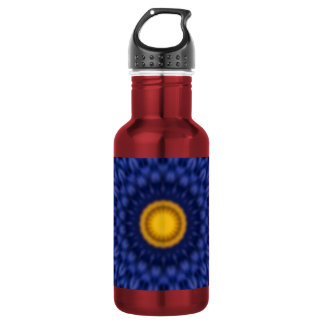 Ente auf Blau Kaleidoscope Stainless Steel Water Bottle