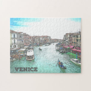 Ente Gondola Venice Italy Gondola Boat Canal Gift Jigsaw Puzzle