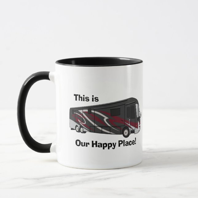 Entegra Aspire Red Happy Place design Mug (Left)