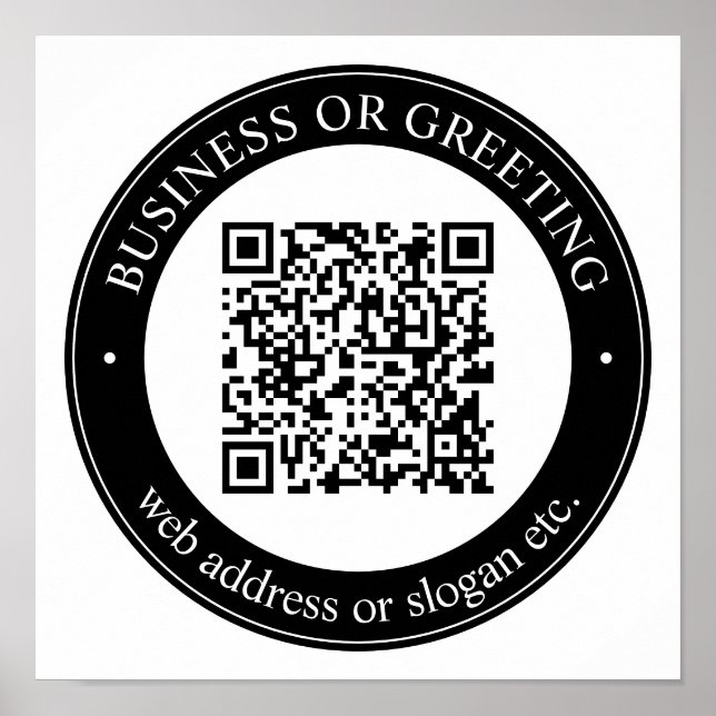 Enter a website for instant QR code Poster (Front)