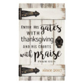 "Enter His Gates" Barn Door Pallet Plaque (Front)