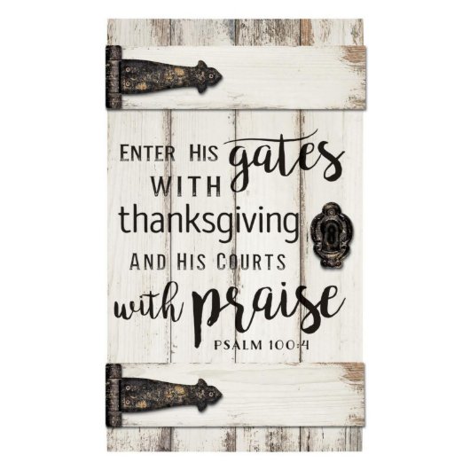 "Enter His Gates" Barn Door Pallet Plaque (Blank)