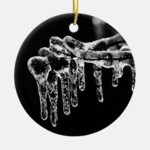 enter icy winter ceramic ornament