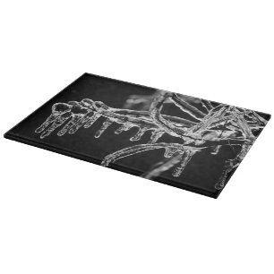 enter icy winter cutting board