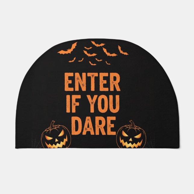 Enter If You Dare | Halloween Doormat (Front)