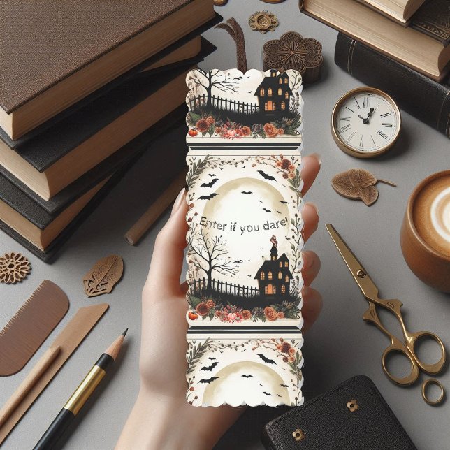 Enter if you Dare Haunted House Spooky Dead Tree  Bookmarks (Enter if you Dare Haunted House Spooky Dead Tree Bookmarks)
