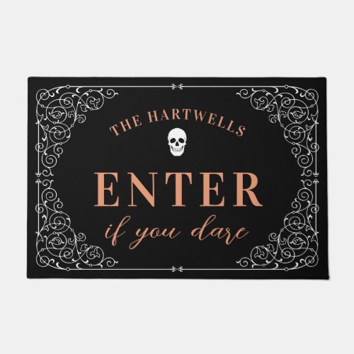 Enter If You Dare  Personalized Halloween Doormat