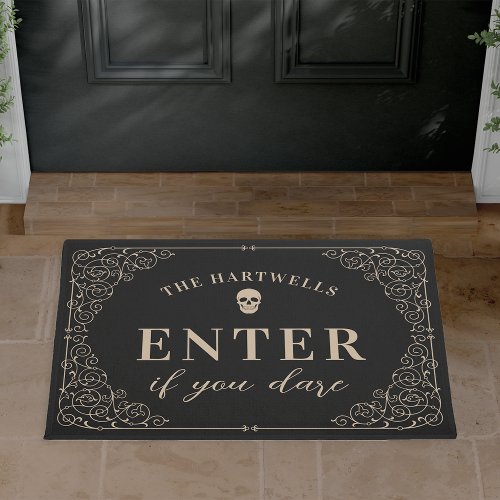 Enter If You Dare  Personalized Halloween Doormat