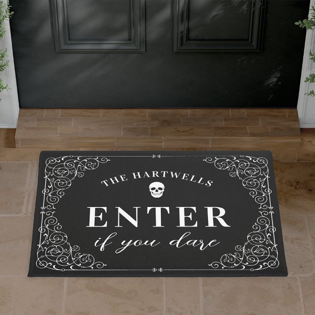 Enter If You Dare | Personalized Halloween Doormat (Creator Uploaded)
