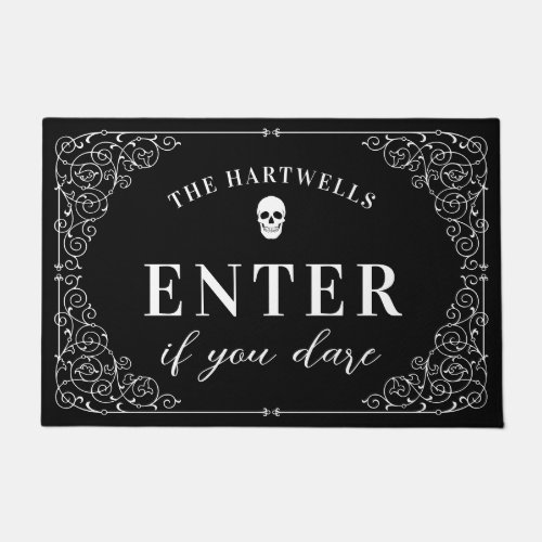 Enter If You Dare  Personalized Halloween Doormat