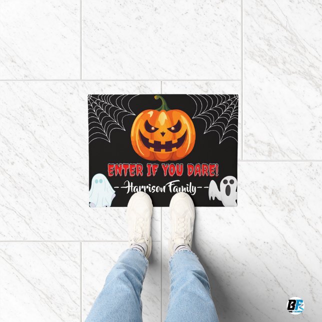 Enter If You Dare-Personalized Halloween Family  N Doormat (Creator Uploaded)