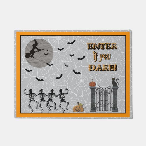 Enter If You Dare Spooky Halloween Doormat